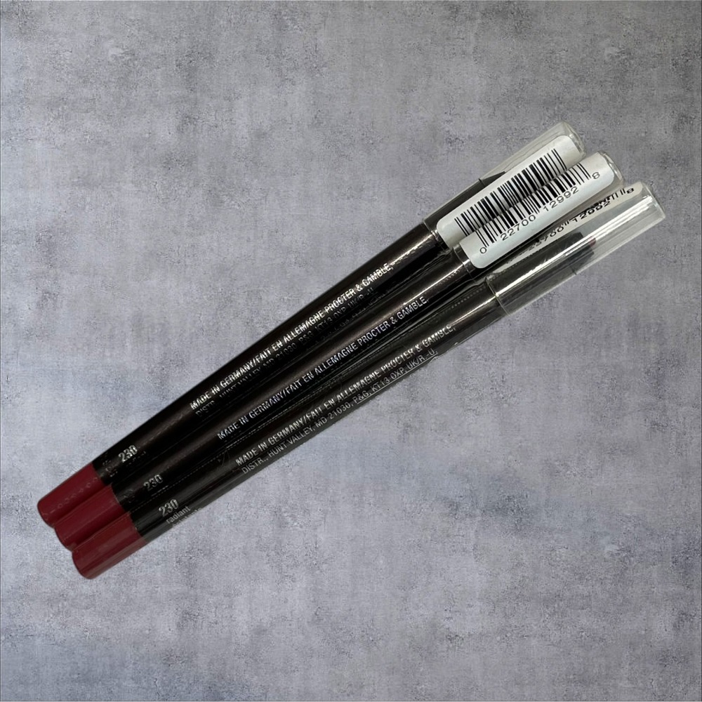 CoverGirl LipPerfection Lipliner Womens 3pc 230 Radiant New‎ Sealed Mauve Pencil